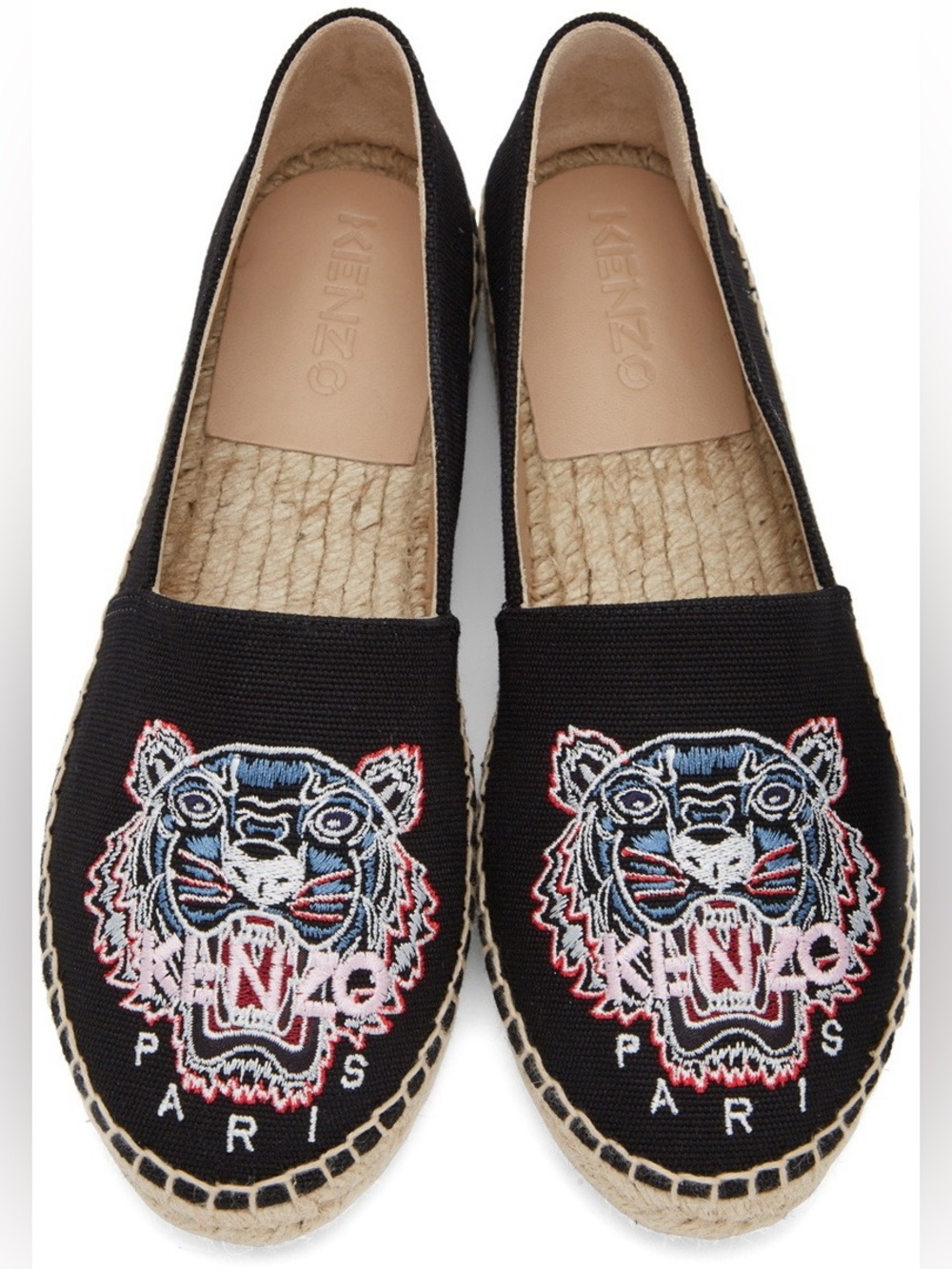 Kenzo Black Classic Tiger Espadrilles Size 37 EU